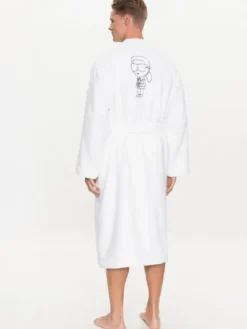 KARL LAGERFELD Szlafrok Ikonik 230M2185 Biały