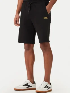 KARL LAGERFELD Szorty sportowe 705783 562917 Czarny Regular Fit
