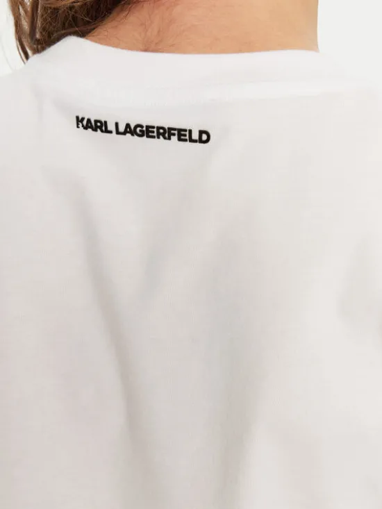 KARL LAGERFELD T-Shirt A1W17025 Biały Relaxed Fit