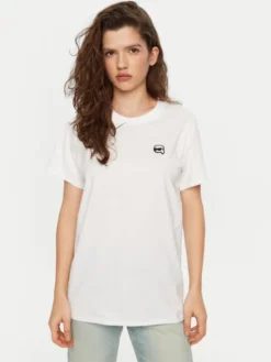 KARL LAGERFELD T-Shirt A1W17025 Biały Relaxed Fit