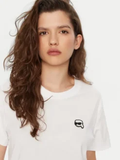 KARL LAGERFELD T-Shirt A1W17025 Biały Relaxed Fit