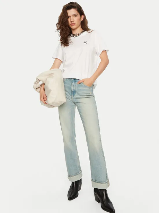 KARL LAGERFELD T-Shirt A1W17025 Biały Relaxed Fit