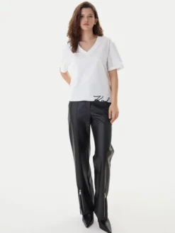 KARL LAGERFELD T-Shirt B1W17031 Biały Relaxed Fit
