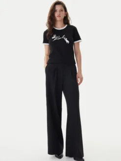 KARL LAGERFELD T-Shirt B1W17040 Czarny Slim Fit