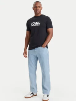 KARL LAGERFELD T-Shirt 755780 564235 Granatowy Regular Fit