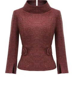 Kasia Zapała Marynarka Amal II Czerwony Slim Fit