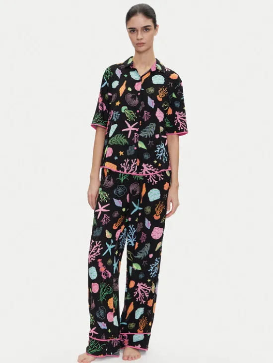 Kate Spade Piżama KSI92748 Czarny Regular Fit