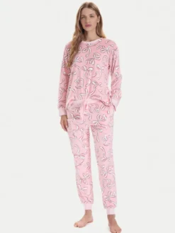 Kate Spade Piżama KSI92767F Różowy Regular Fit