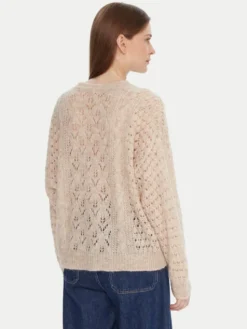 Kontatto Kardigan 3M0912C Beżowy Relaxed Fit