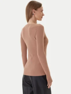 Kontatto Sweter 3M0818C Beżowy Slim Fit