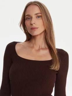 Kontatto Sweter 3M0830C Brązowy Slim Fit