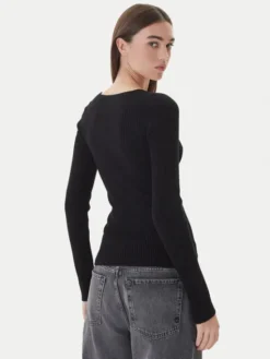 Kontatto Sweter 3M0830C Czarny Slim Fit