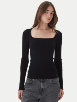 Kontatto Sweter 3M0830C Czarny Slim Fit