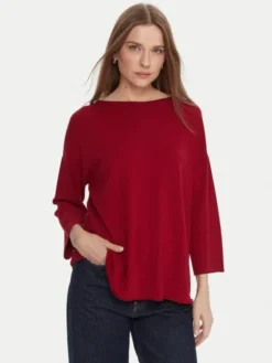 Kontatto Sweter 3M0801C Czerwony Regular Fit