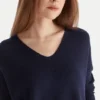 Kontatto Sweter 3M0842C Granatowy Relaxed Fit