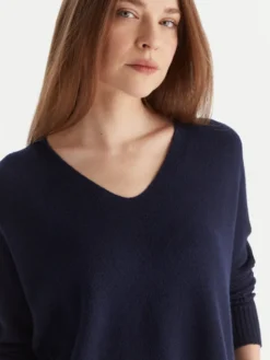 Kontatto Sweter 3M0842C Granatowy Relaxed Fit