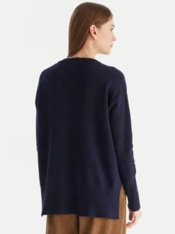 Kontatto Sweter 3M0842C Granatowy Relaxed Fit