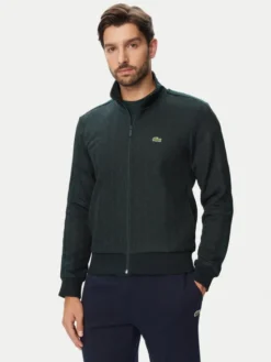 Lacoste Bluza SH1368 Zielony ciemny Regular Fit