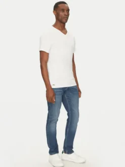 Lacoste Komplet t-shirtów TH9008 Biały Slim Fit