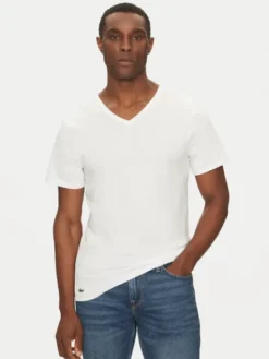 Lacoste Komplet t-shirtów TH9008 Biały Slim Fit