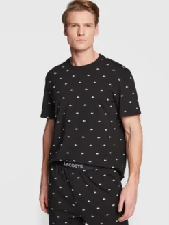 Lacoste Piżama 4H3304 Czarny Regular Fit