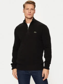 Lacoste Sweter AH3052 Czarny Classic Fit
