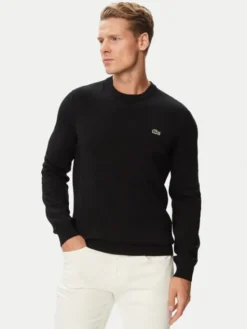 Lacoste Sweter AH1985 Czarny Regular Fit