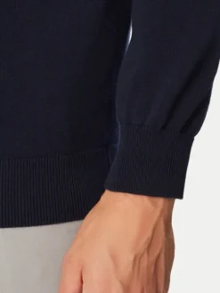 Lacoste Sweter AH1980 Granatowy Classic Fit
