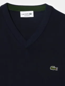 Lacoste Sweter AH1951 Granatowy Regular Fit