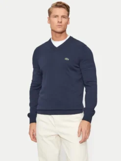 Lacoste Sweter AH1951 Granatowy Regular Fit