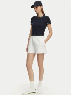 Lacoste Szorty sportowe GF9991 Biały Regular Fit
