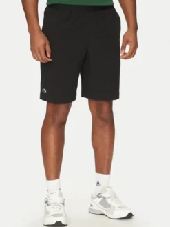 Lacoste Szorty tenisowe GH7452 Czarny Regular Fit