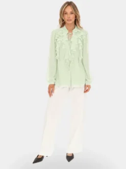L’AF Bluzka Boho Zielony jasny Regular Fit