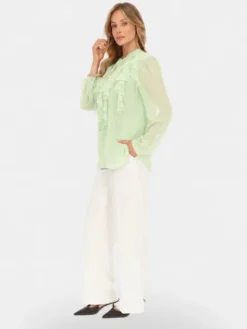 L’AF Bluzka Boho Zielony jasny Regular Fit