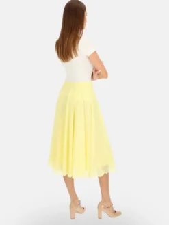 L’AF Spódnica midi Dori Żółty Regular Fit