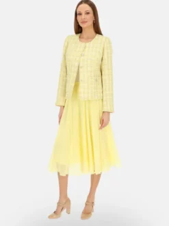 L’AF Spódnica midi Dori Żółty Regular Fit