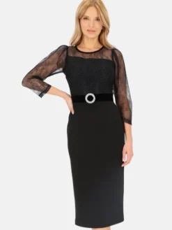 L’AF Sukienka wieczorowa Leona Czarny Regular Fit