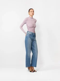 La Mania Bluzka SOLLA Fioletowy Basic Fit