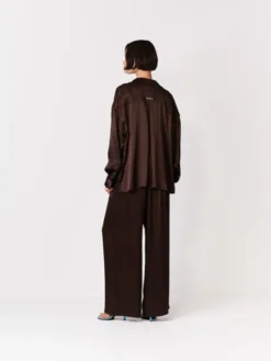 La Mania Koszula KAI Brązowy Basic Fit
