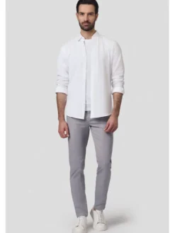 Lancerto Chinosy Maroko SP082124000012 Szary Regular Fit