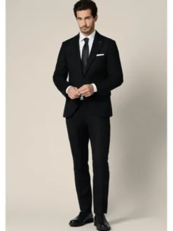 Lancerto Garnitur Brecon GA073225000005 Czarny Slim Fit