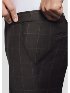 Lancerto Garnitur Castel GA073125000021 Brązowy Slim Fit