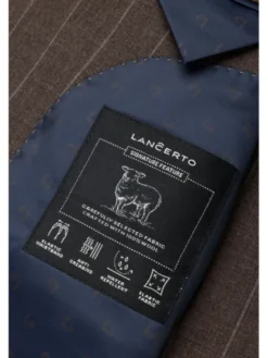 Lancerto Garnitur Ceuta GA073126000014 Brązowy Slim Fit
