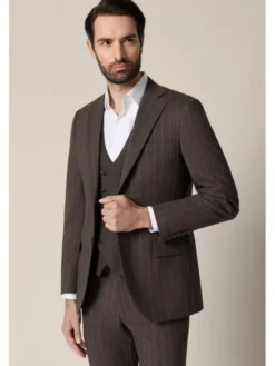 Lancerto Garnitur Ceuta GA073126000014 Brązowy Slim Fit