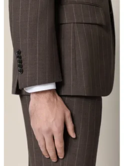 Lancerto Garnitur Ceuta GA073126000014 Brązowy Slim Fit