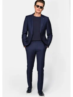 Lancerto Garnitur GA073122000006 Granatowy Regular Fit