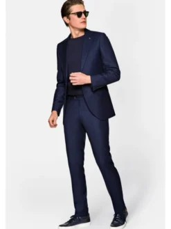 Lancerto Garnitur GA073122000006 Granatowy Regular Fit