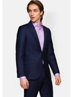 Lancerto Garnitur GA073121000007 Granatowy Regular Fit