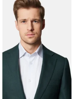 Lancerto Garnitur Garnitur Zielony Wełniany Newark GA073124000022 Zielony Slim Fit