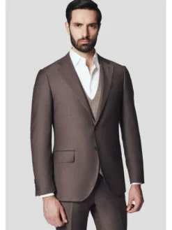 Lancerto Garnitur Henderson GA073125000013 Brązowy Slim Fit